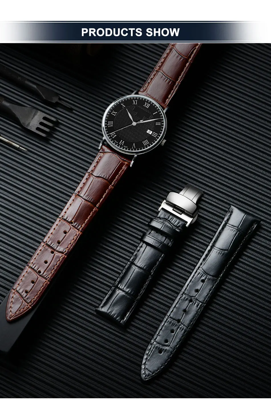 ONEON ремешок для часов из натуральной кожи для samsung Galaxy gear Watch Band 16 18 мм 20 м 22 мм подходит для всех часов кожаный ремешок
