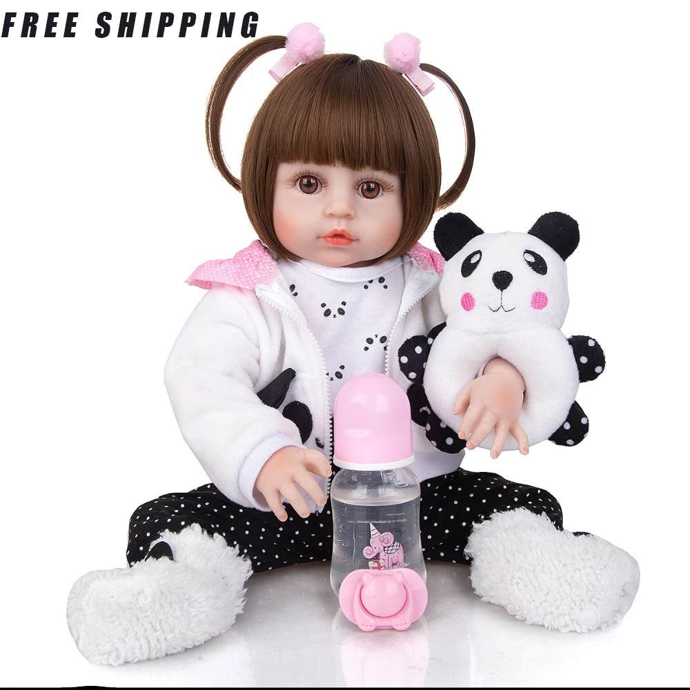 49CM Realista Acabado Bebe Reborn Silicone Vinil Pano Corpo Boneca Kai  Handmade Brinquedo Para Meninas Presente De Natal - AliExpress