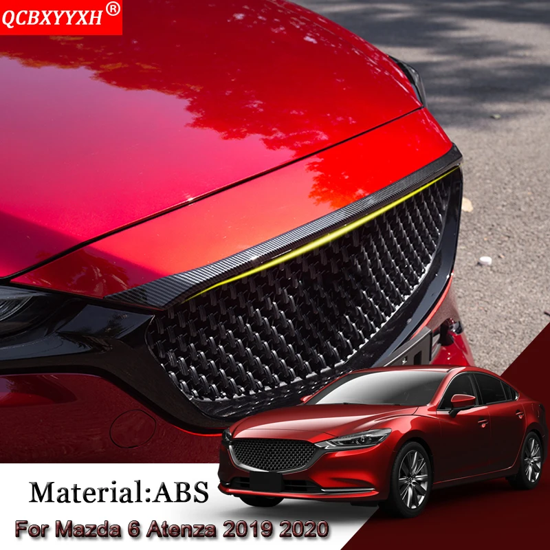 Автомобильный Стайлинг ABS Хромированная передняя решетка капота Крышка двигателя Накладка внешняя блестящая Наклейка Автомобильные аксессуары для Mazda 6 Atenza