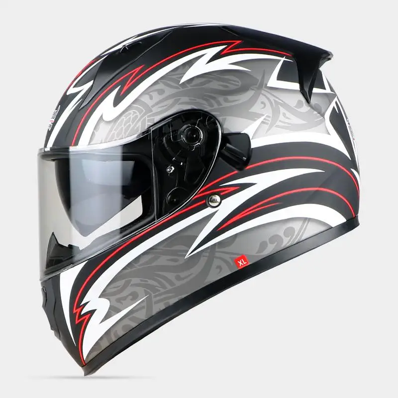 Бренд moto rcycle полный шлем для взрослых мужские cascos capacete мотоциклетный шлем moto cross шлемы с двойными линзами T129 - Цвет: 8