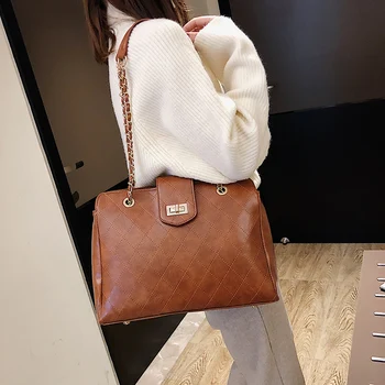 

2019 Fashion lattice Women Bag pu Leather Handbags PU Shoulder Bag ady's Crossbody Bags for Women Messenger Bags sac a main