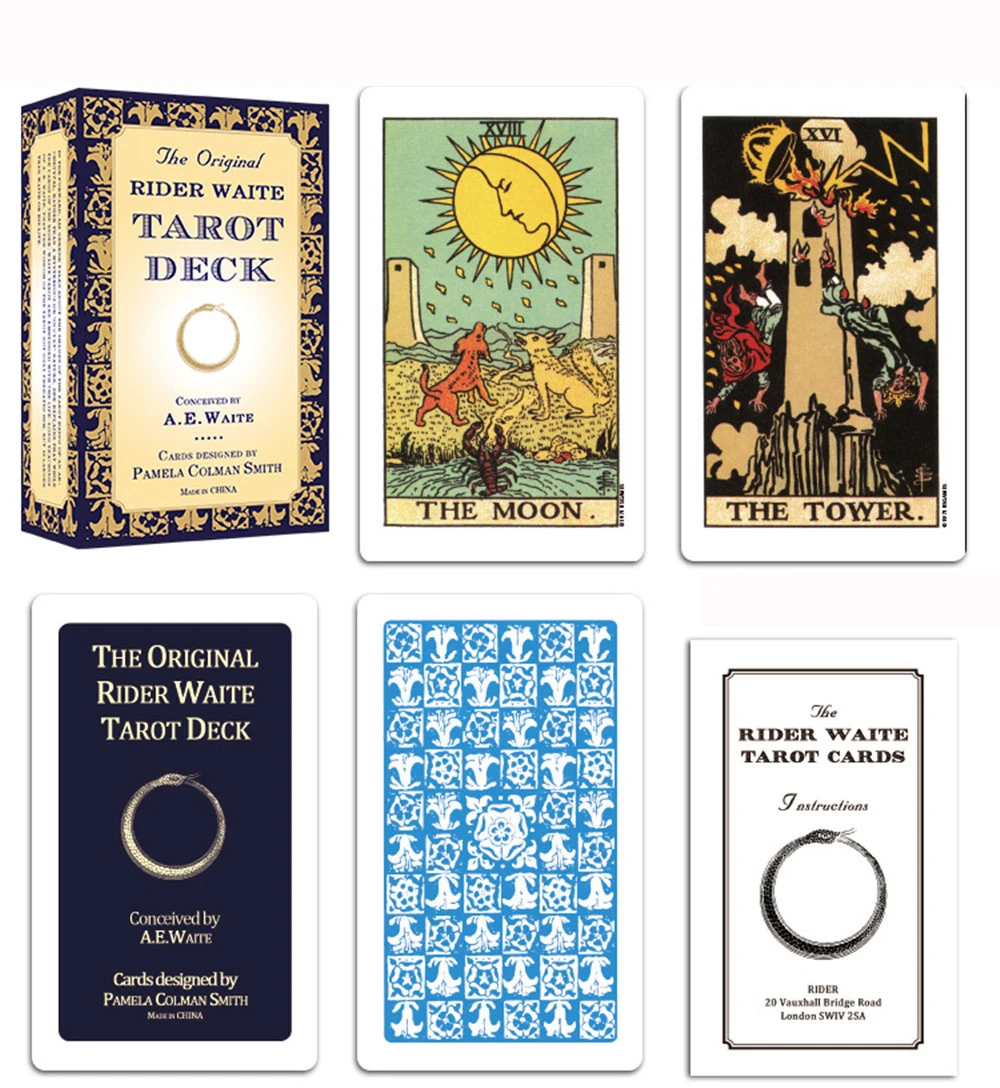 Английский 78 листов/набор карт Таро колода карт чтение мифических гаданий о Судеб Для Фортуны карточные игры настольная игра - Цвет: 02