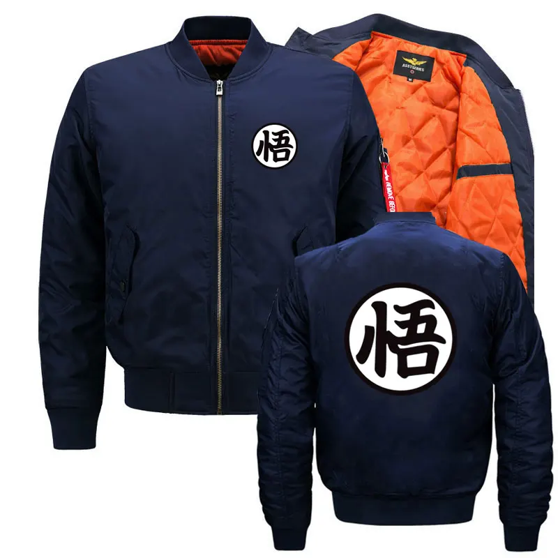 Принт Dragon Ball Z Куртка Гоку мужская мода осень зима Наруто Wukong куртка плюс размер 5XL 6XL