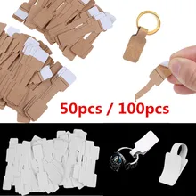 HOT! Colar anel etiquetas quadrate preço em branco etiquetas de papel papel jóias exibir cartão hangtags 50 pces/100 pces