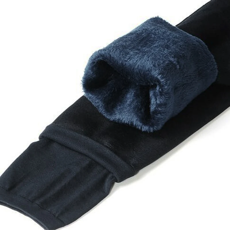 Navy CHLEISURE, женские зимние теплые леггинсы, высокая талия, вельветовые Толстые Леггинсы, модные, одноцветные, большие размеры, Осенние леггинсы, S-XL, 8 цветов - Цвет: Navy