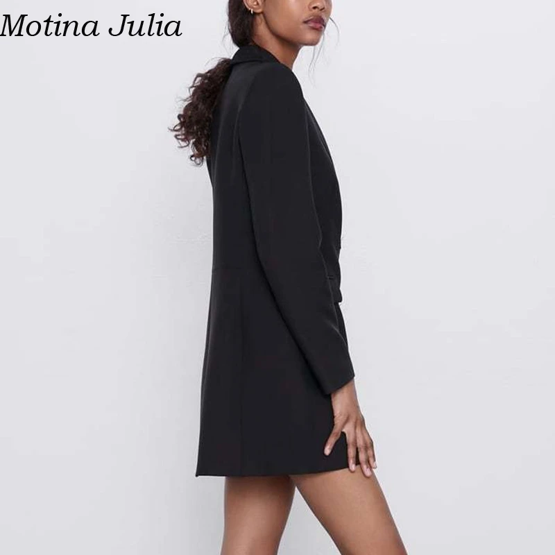 Motina Julia Elegant fitness long suits blazer women Autumn office black female uniform ladies blazer Casual daily jacket coats
