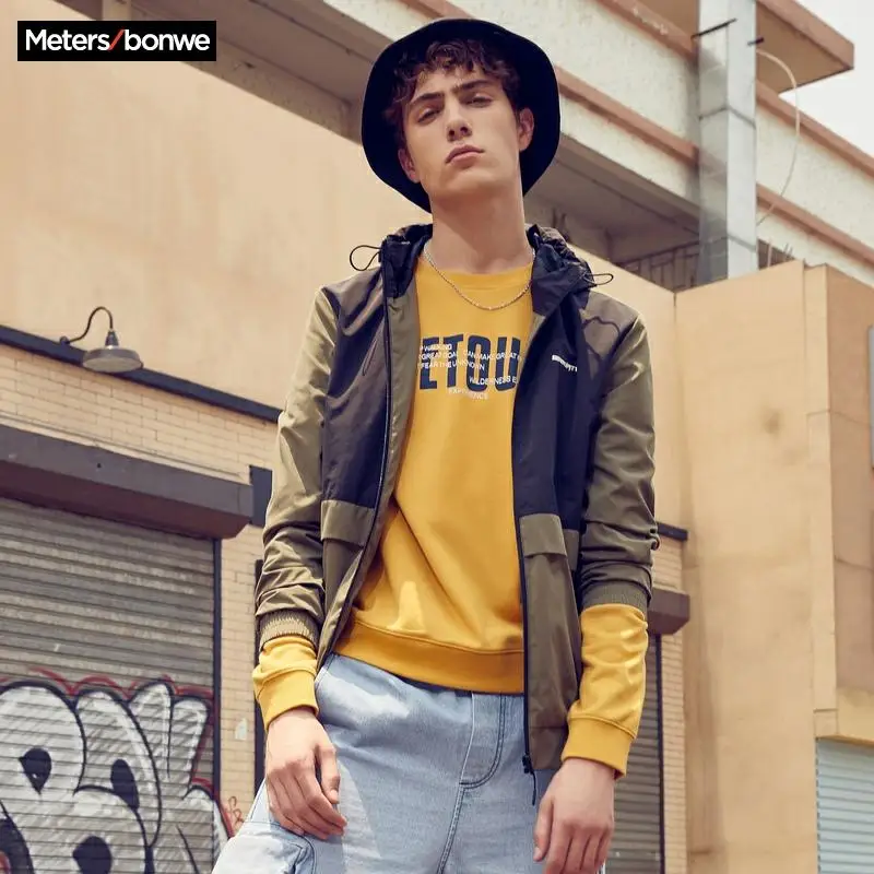 Metersbonwe новая весенняя мужская повседневная куртка Мужская модная спортивная со