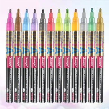 

1 Set 12pcs Metallic Paint Pens Colorful Gliter Pen DIY Drawing Marker Pen Graffiti Painting Pen