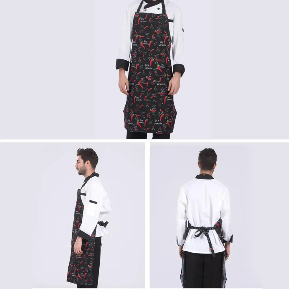 Adjustable Half-length Adult Apron Striped Hotel Restaurant Chef Waiter Apron Kitchen Cook Apron With 2 Pockets #BO