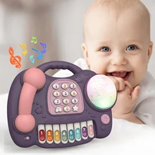 Jouet musical pour bébé, jeu de téléphone portable éducatif pour enfant de 1 an, idéal comme cadeau d'anniversaire