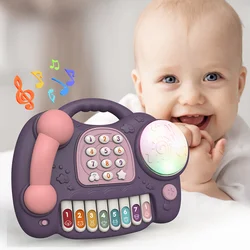 Jouet musical pour bébé, jeu de téléphone portable éducatif pour enfant de 1 an, idéal comme cadeau d'anniversaire 