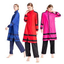 Мусульманская Спортивная одежда для женщин мусульманская спортивная одежда хиджаба, длинный рукав Комплект из трех предметов Женская пляжная одежда размера плюс