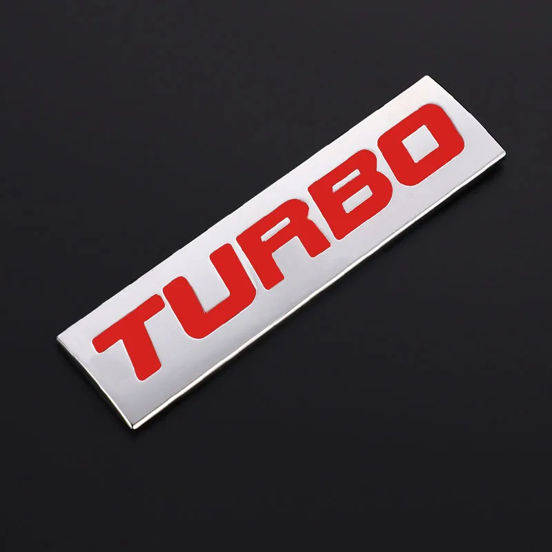 TURBO Emblem Auto Badge Universele Autosticker Styling Sticker Decal Logo (Zilver