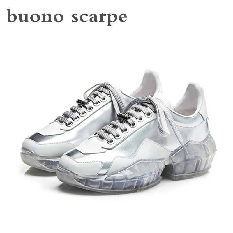 

2019 girl's autumn new thick-soled tie color matching low-cut casual shoes