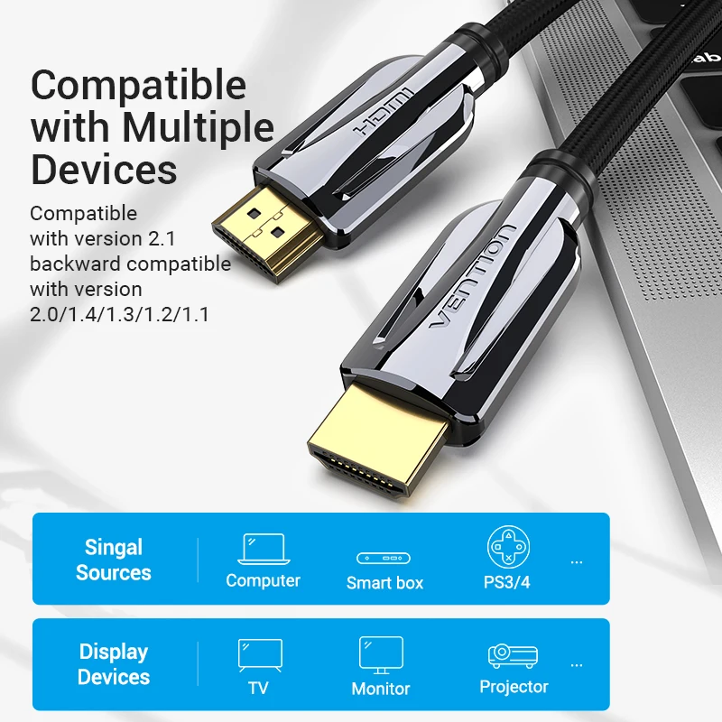 Кабель Vention HDMI 2 1 4K 8K кабель для выключателя СПЛИТТЕР ТВ PS3/4 Smart Box проектор