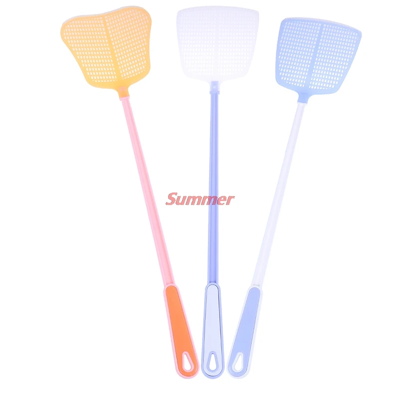 Kitchen Accessories Long Handle Plastic Fly Trap Swatter 1Pcs Fly Killer Hand Manual Flapper Pest Control fly swatter