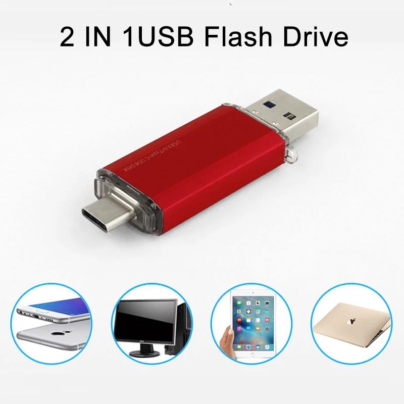 Флеш-накопитель USB type C для мобильного телефона USB 3,0 16 ГБ 32 ГБ USB C Флешка 64 Гб карта памяти 128 ГБ накопитель для настольного ноутбука планшета