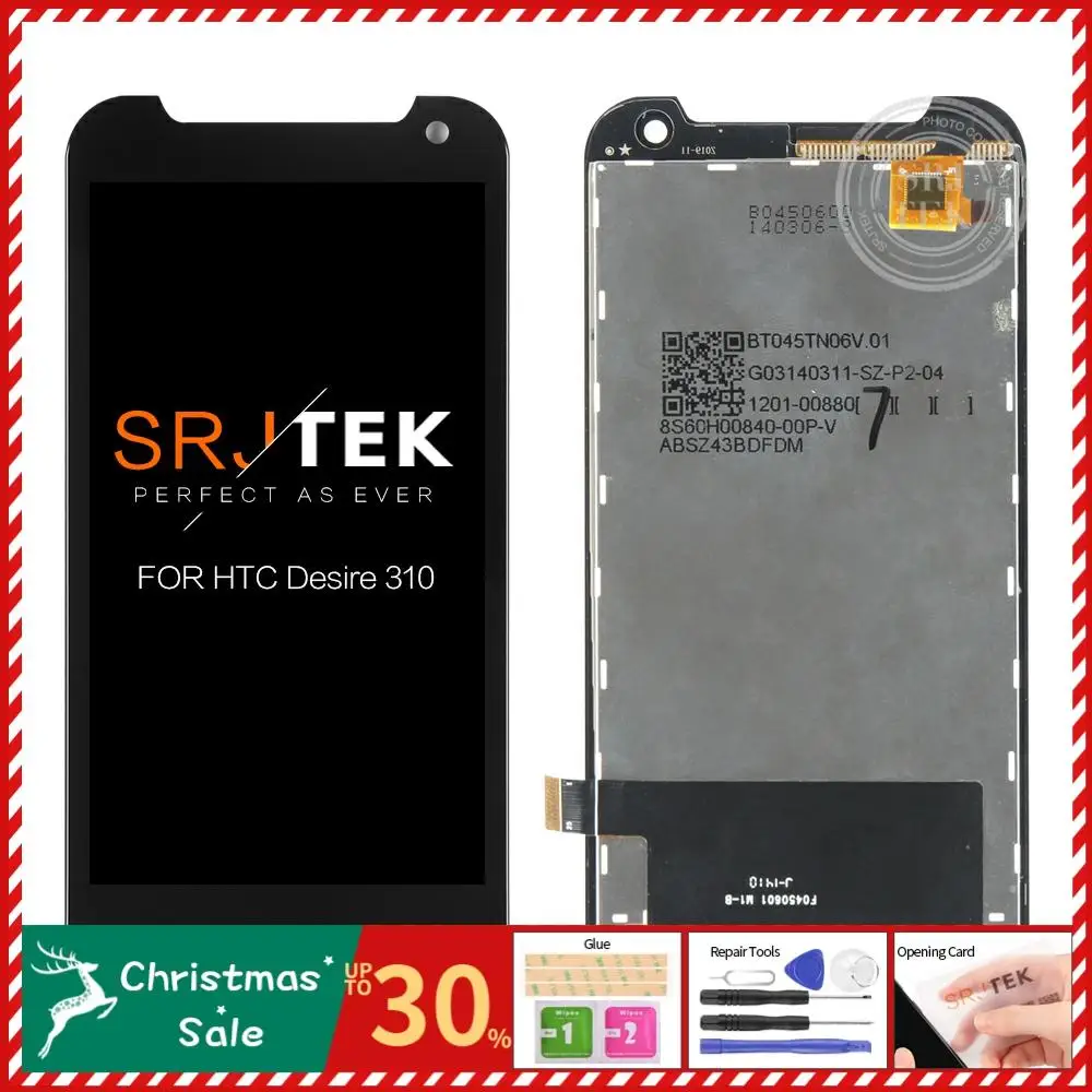 Протестированный 4,5 ''дисплей для htc Desire 310 ЖК-дисплей кодирующий преобразователь сенсорного экрана в сборе запасные части
