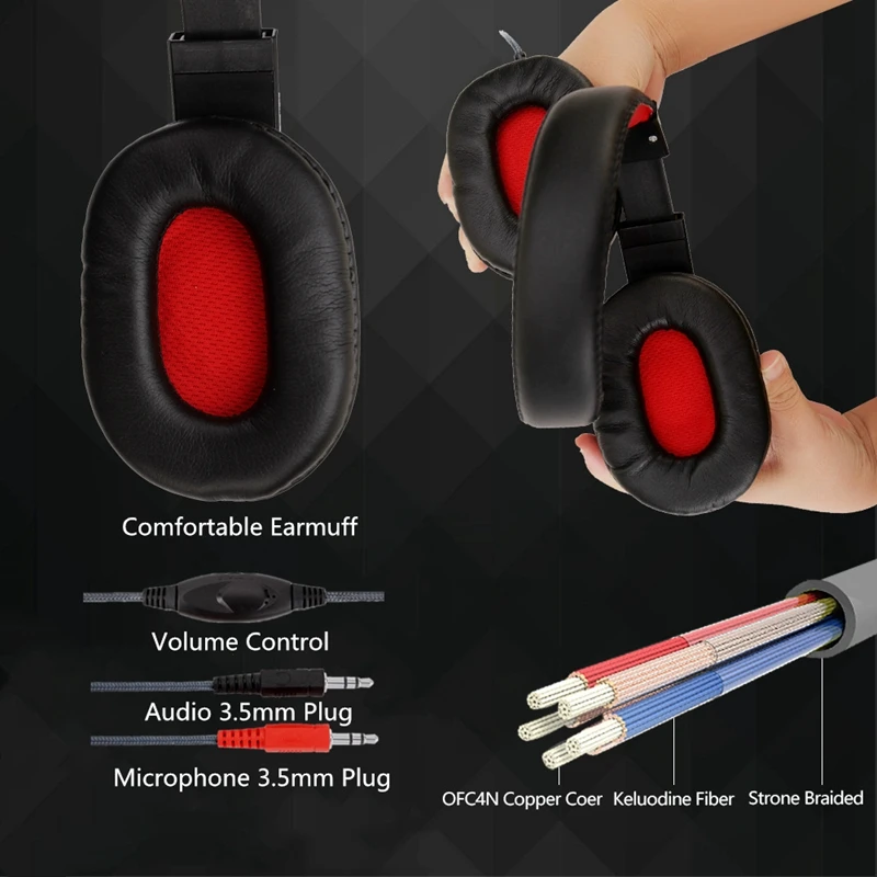 Wired Headphones LED Light Headset Gaming Earphone SY733 for Computer with microphone Auriculares Con Cable for PC