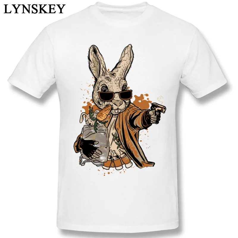  Fashion Mens T-shirts Round Collar Autumn Short Sleeve Cotton Tops Tees smith the rabbit Printed On Sweatshirts white