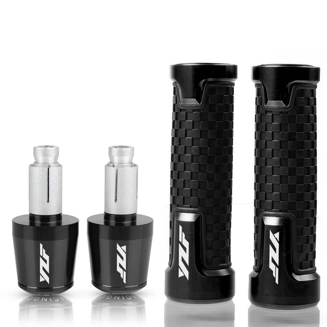 CNC 22MM Motorcycle Handlebar Grips Handle Bar Cap End Plugs For Yamaha YZF R1 YZF R6 YZFR6 YZF R125 YZFR15 R25 YZF R3 YZF R25 black