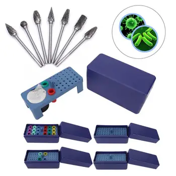 

Teeth Whitening Oral Dental Disinfection Box Endodontic Drill Organizer Root Canal Files Storage Holder Teeth Whitening