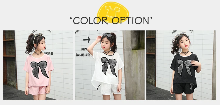 Fashionable Girl Loose Blouse Clothes Set Girls Cute Summer Fashion 2Pcs Kid Clothing Set Outfits For Girls