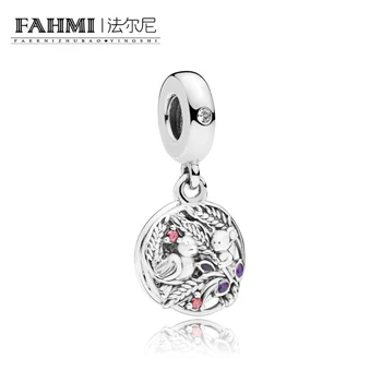 

FAHMI 100% 925 Sterling Silver New 797671CZRMX ALWAYS BY YOUR SIDE HANGING CHARM Original Jewelry Women Holiday Gift