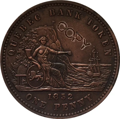 Канада 1852 1 пенни монеты КОПИЯ 34 мм|coin copy|coin coinscoin canada |