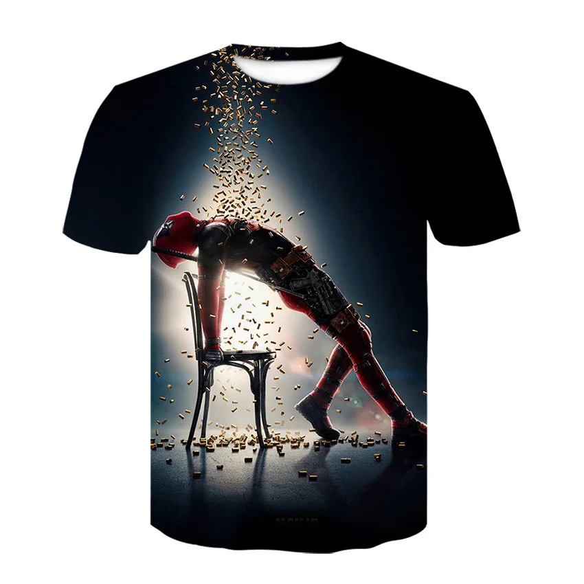 Футболка с черепом, Мужская футболка с скелетом, футболка в стиле панк, футболка с 3d принтом, винтажная Готическая Мужская одежда, летние топы - Цвет: D-624