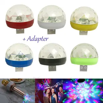 

Stage Lamp Voice Control Small Magic Ball Lamp Usb Crystal Magic Ball DJ Disco KTV Laser Projector Music Lights LED Light Bulb
