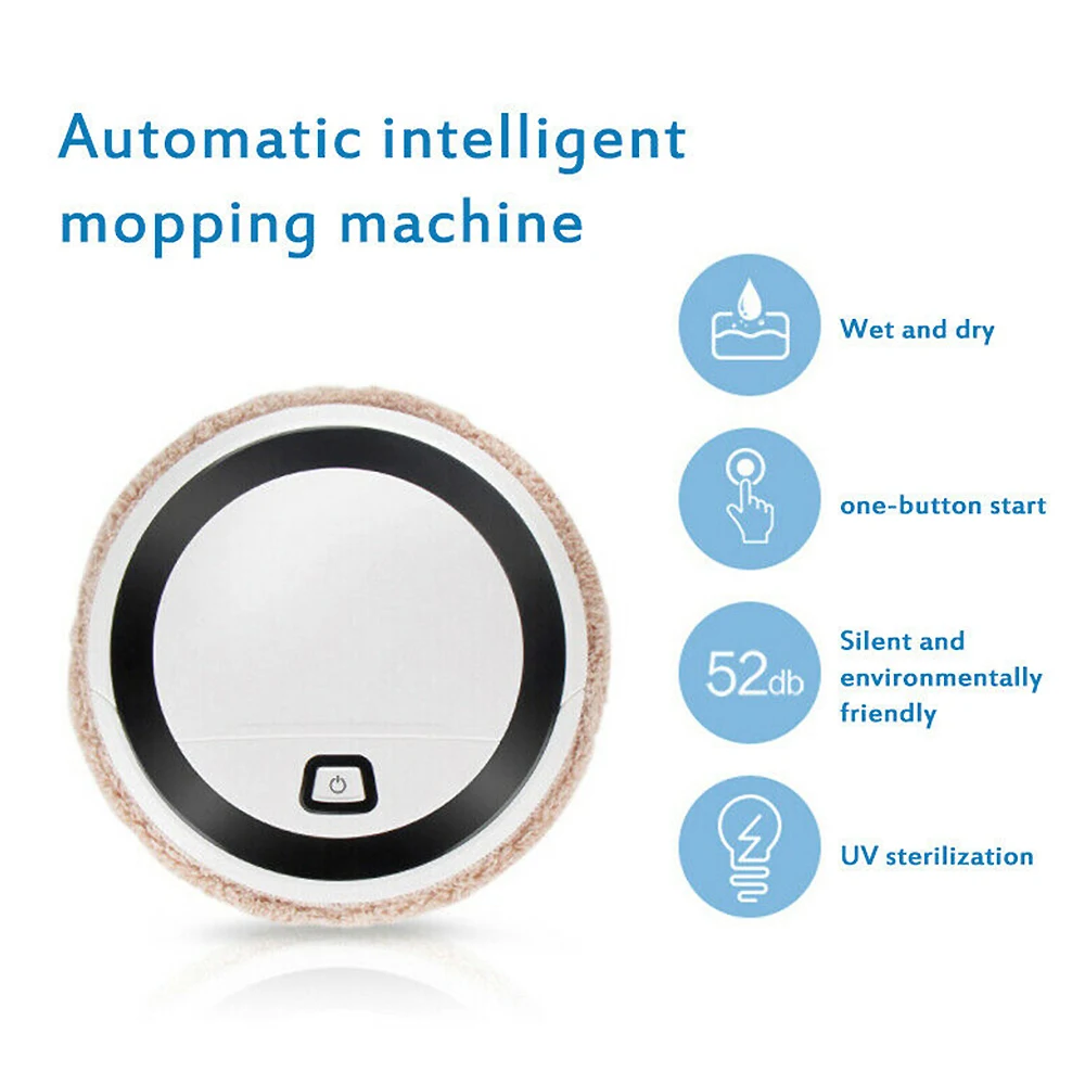 Auto Smart Robbot Vacuum Mop 3 In 1 Rechargeable Dry Wet Fitable Floor Vacuum Cleaner Swear Household Cleaner Tools 3