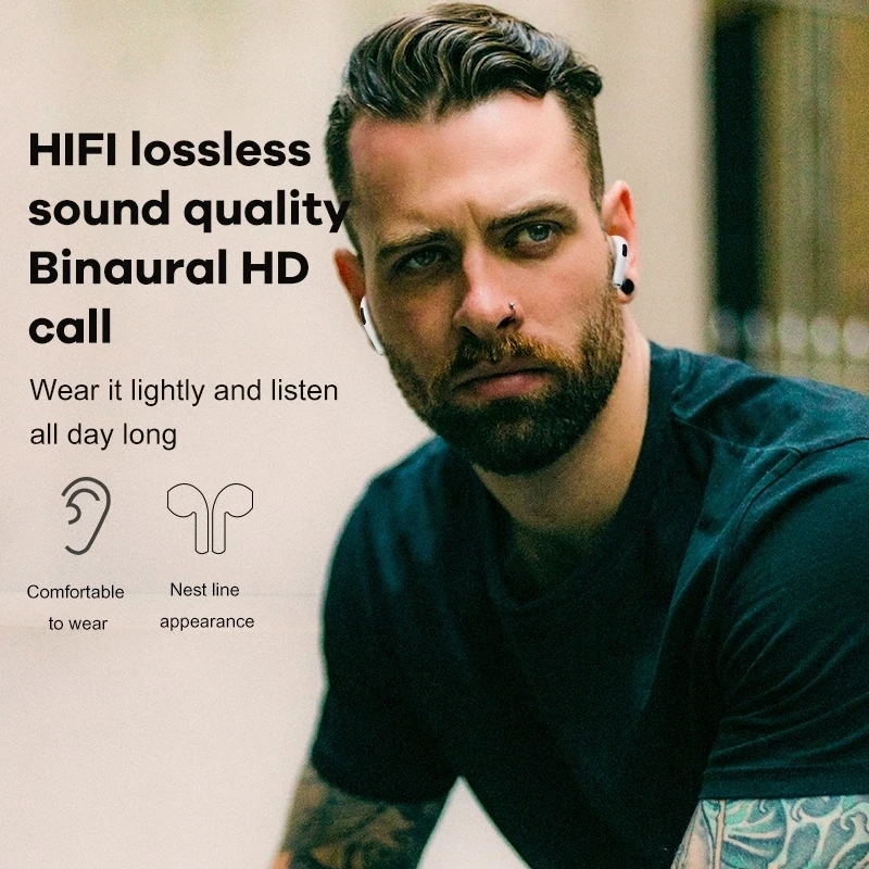 Pro 5 TWS Bluetooth Headphones Stereo True Wireless Headphone Earbuds In Ear Touch Noise Cancelling Sports Earbuds with Mic