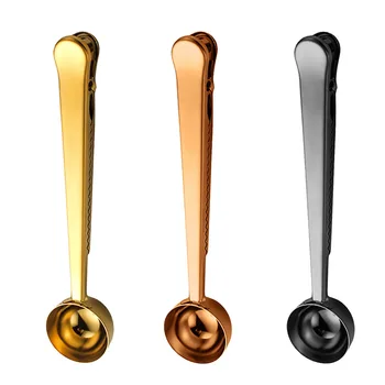 

Stainless Steel Clip Spoon Sealing Clip Food Snack Seal Clip Coffee Spoon Measuring Spoon Milk Powder Tea Leaf Clip