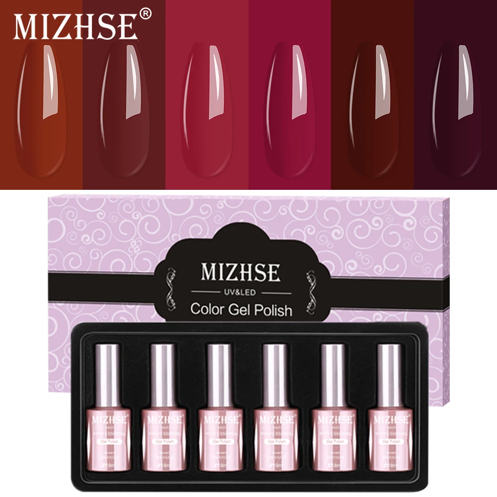 MIZHSE набор гель-лаков UV Vernis Полупостоянный Гель-лак для ногтей отмачиваемый