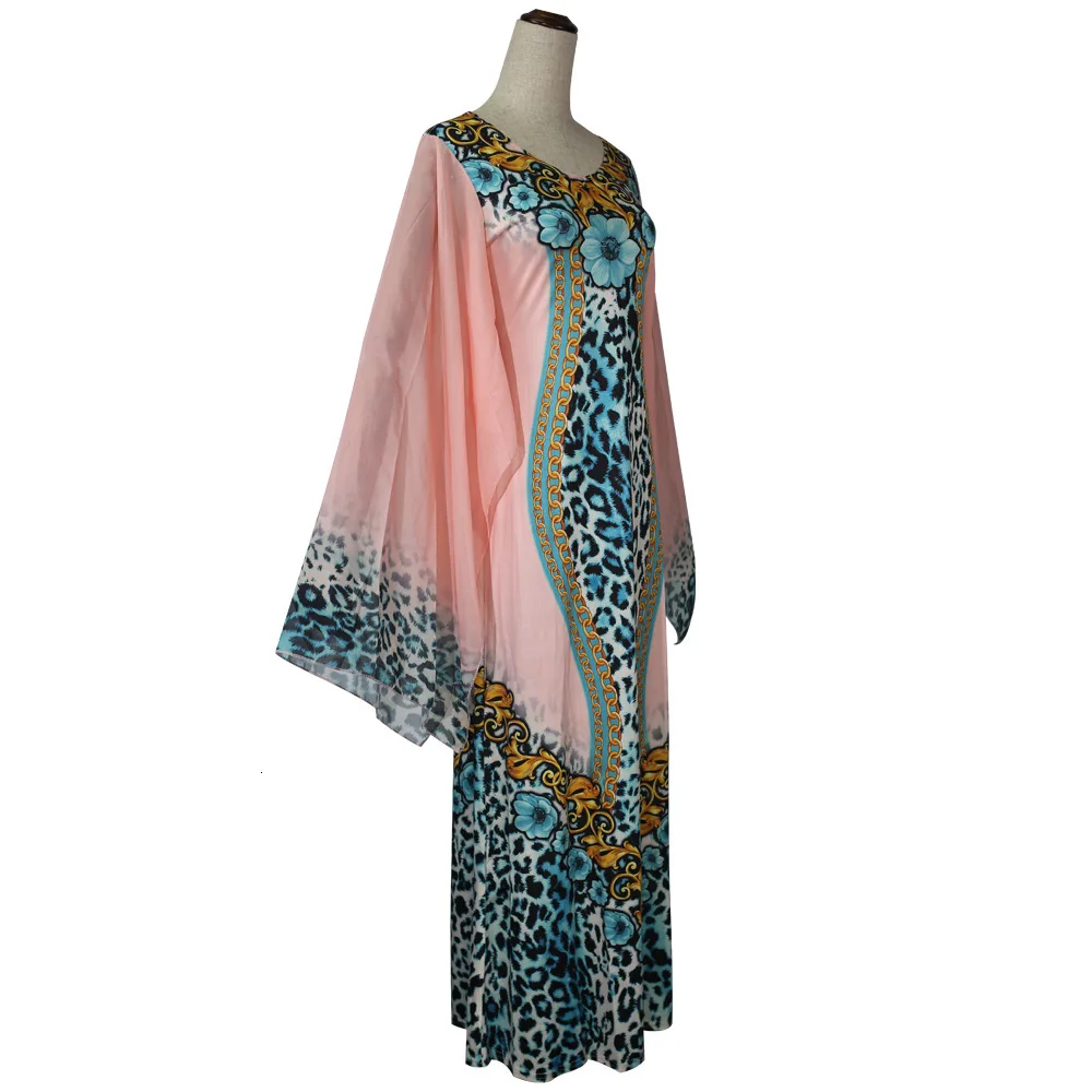 Африканский дизайн принт Leapord Dashiki платье Базен рукав летучая мышь Макси халат платья рубашка толстовки Дашики традиционный хипстер