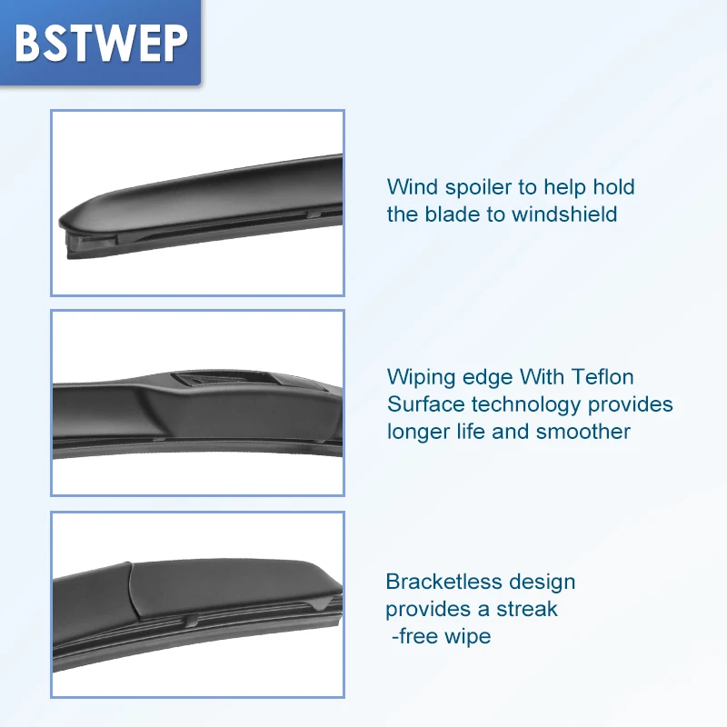 Щетки стеклоочистителя BSTWEP для Citroen C-Crosser Fit Hook Arms 2007 2008 2009 2010 2011 2012