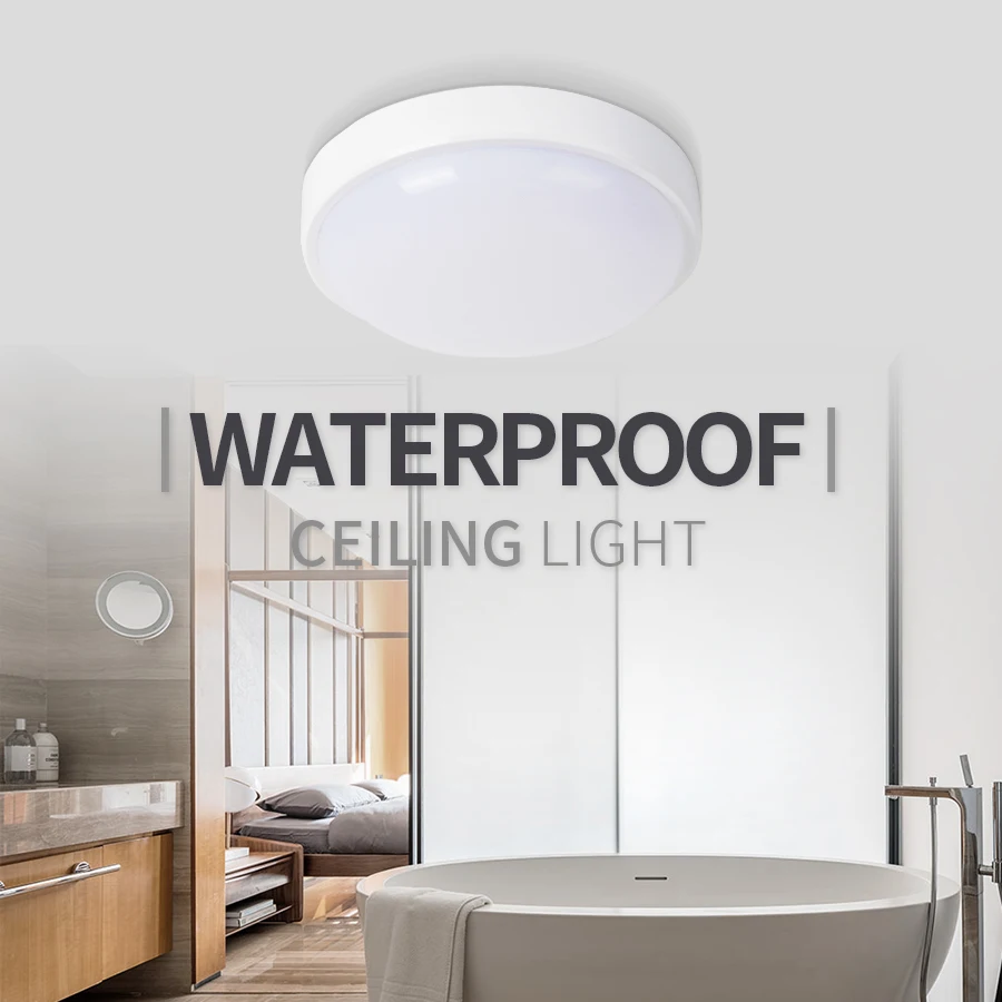  LED Ceiling Lamp Bathroom Ceiling Light 100-265V Surface Mounted Waterproof Light 16W/20W Indoor Ou - 32993613505