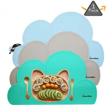 Настольные шайбы облака силиконовые коврики на стол для малышей Безопасность кормления Нескользящие домашние водонепроницаемые мобильные кухонные Салфетки сервировочные