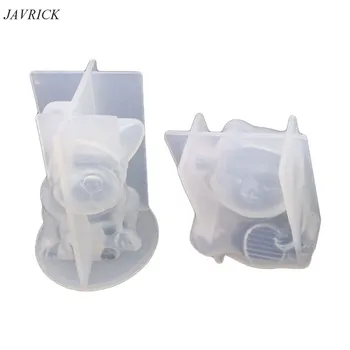 

Crystal Epoxy Resin Mold 3D Bulldog Necklace Pendant DIY Casting Silicone Mould