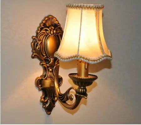 

Mirror lamp staircase lamp single fabric lamp wall candle wall lamp fashion antique lighting bedroom bedside lamp