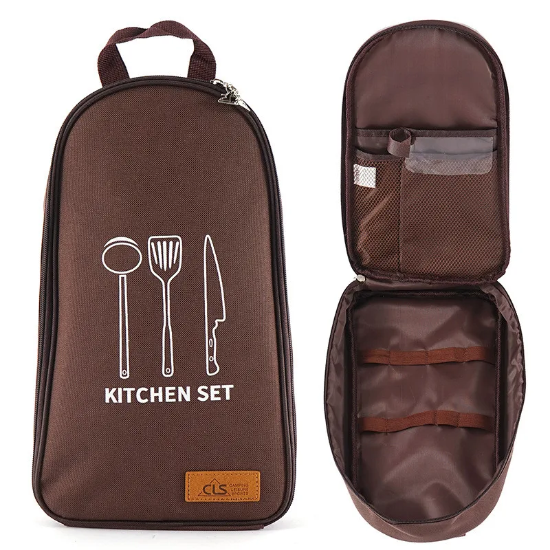 Outdoor Camping Cooking Utensils Organizer Cookware Storage Bag Travel