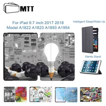 MTT для ipad 9,7 дюймов Чехол A1822 A1823 левый и правый мозги окрашенный из искусственной кожи чехол-подставка для нового ipad 9,7 '' A1893 A1954