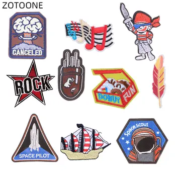 

ZOTOONE Space Rocket Patch Heat Transfer Iron on Badge for Clothes Jeans DIY Embroidered Sailboat Patches for Kids Applique G