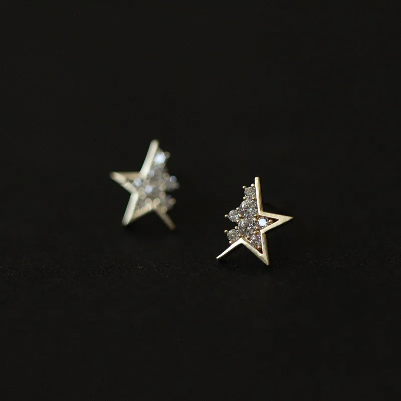 925 Sterling Silver French Creative Broken Star Stud Earrings Women Pavé Crystal Fashion Trend Party Jewelry Accessories - Image 5