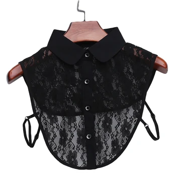 

New Women Elegant Lace Turn-Down Coloar Fake False Collar Fashion New Women Solid Color Shirt Lace Detachable Collar Accessories