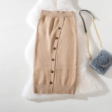 Cthink, весна, Модная тонкая облегающая трикотажная длинная юбка, Женская Однотонная юбка, хорошее качество, дешевые сексуальные юбки для женщин s