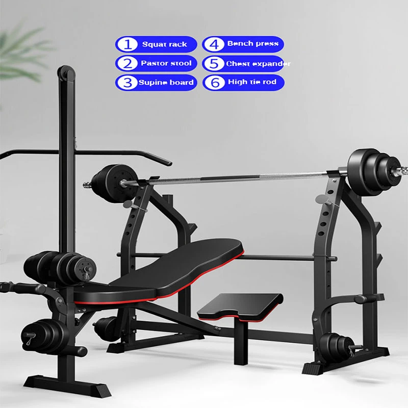 Home/gym Multifunctional Squat Rack And Bench Press Folding Weight