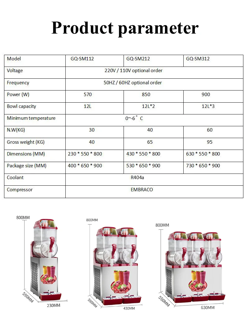 Frozen Drink Slush Machine 2 Cylinder Snow Melting Machine Ice-Cool Juice Dispense Commercial Smoothies Machine - Famidy.com