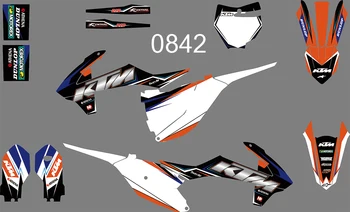 

0842 NEW TEAM GRAPHICS WITH MATCHING BACKGROUNDS For KTM SX85 2018 2019